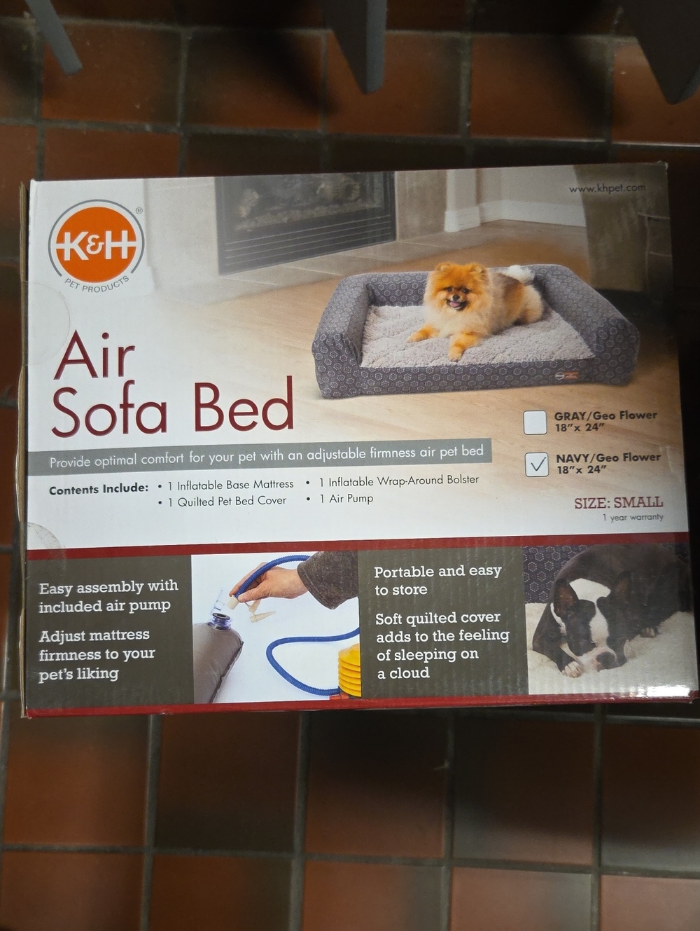 K&H Air Sofa Bed - Gray Geo Flower